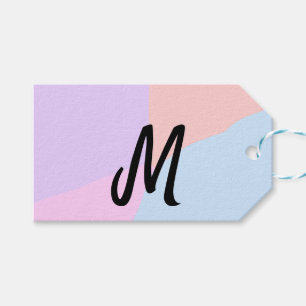 simple minimal monogram logo personalised baking   gift tags
