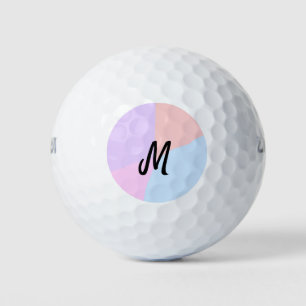 simple minimal monogram logo personalised baking   golf balls
