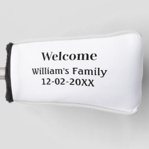simple minimal monogram logo personalised baking golf head cover