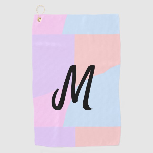 simple minimal monogram logo personalised baking   golf towel (Front)