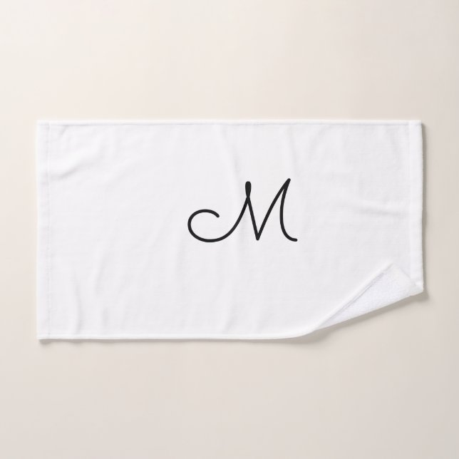 simple minimal monogram logo personalised baking  hand towel (Hand Towel)