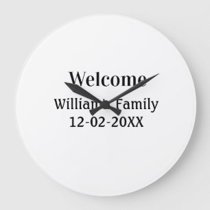 simple minimal monogram logo personalised baking large clock