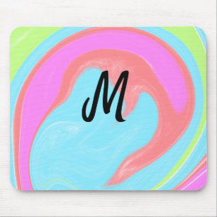 simple minimal monogram logo personalised baking mouse pad