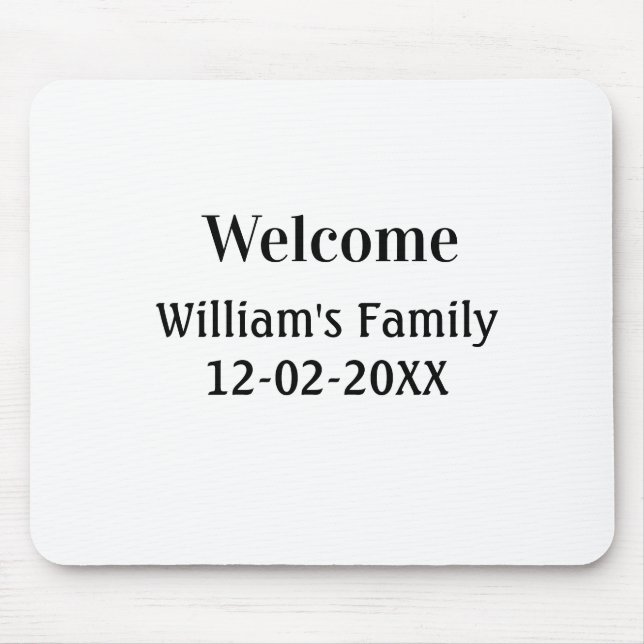 simple minimal monogram logo personalised baking   mouse pad (Front)