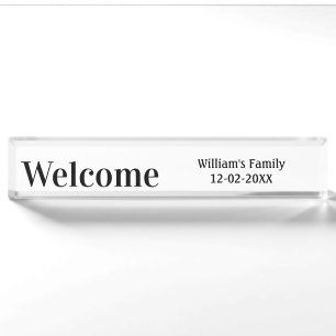 simple minimal monogram logo personalised baking nameplate