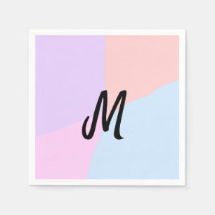 simple minimal monogram logo personalised baking napkin