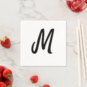 simple minimal monogram logo personalised baking napkin