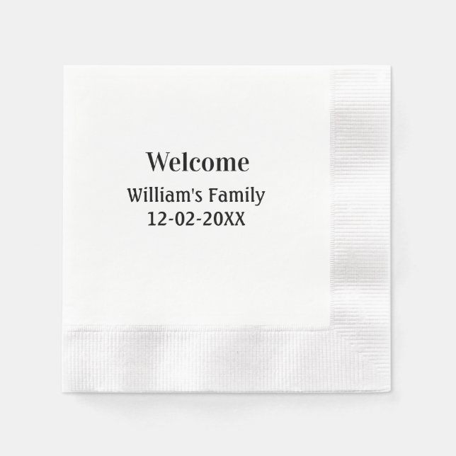 simple minimal monogram logo personalised baking   napkin (Front)