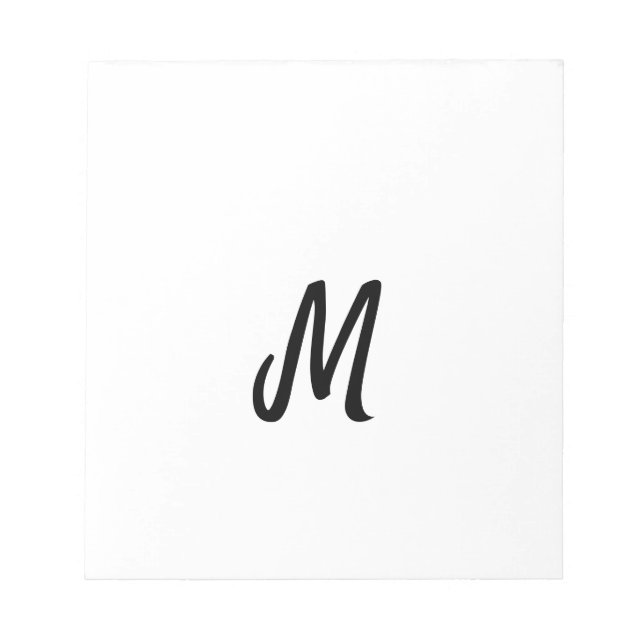 simple minimal monogram logo personalised baking   notepad (Front)