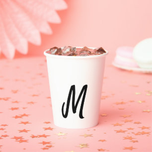 simple minimal monogram logo personalised baking paper cups