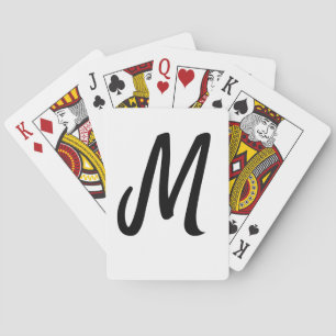 simple minimal monogram logo personalised baking   playing cards