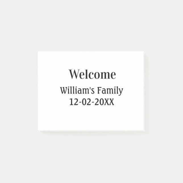 simple minimal monogram logo personalised baking   post-it notes (Front)