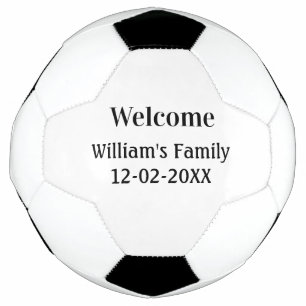 simple minimal monogram logo personalised baking soccer ball