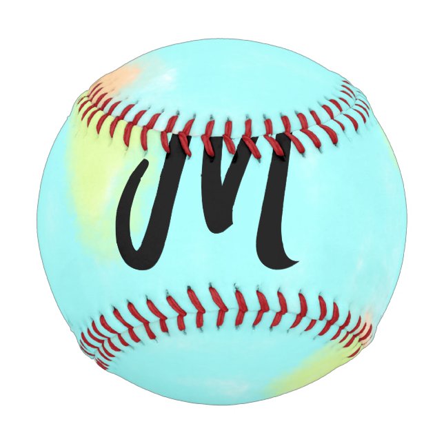 simple minimal monogram logo personalised baking t baseball (Front)