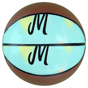 simple minimal monogram logo personalised baking t basketball
