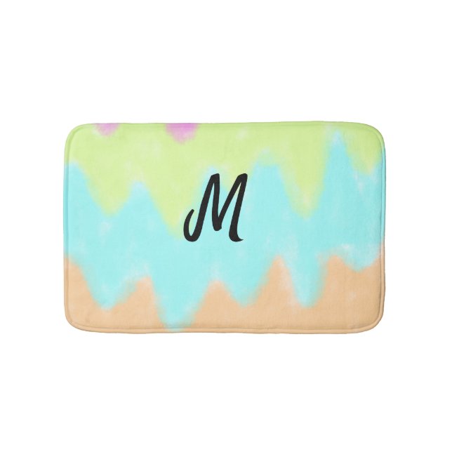 simple minimal monogram logo personalised baking t bath mat (Front)