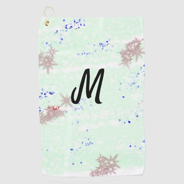 simple minimal monogram logo personalised baking t golf towel (Front)