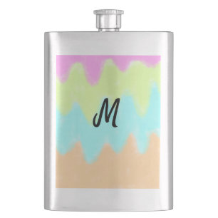 simple minimal monogram logo personalised baking t hip flask