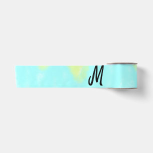 simple minimal monogram logo personalised baking t satin ribbon