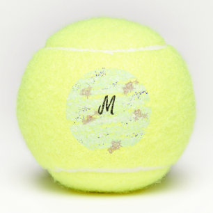 simple minimal monogram logo personalised baking t tennis balls