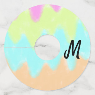 simple minimal monogram logo personalised baking t wine glass tag