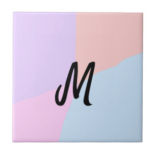 simple minimal monogram logo personalised baking tile