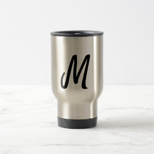 simple minimal monogram logo personalised baking travel mug