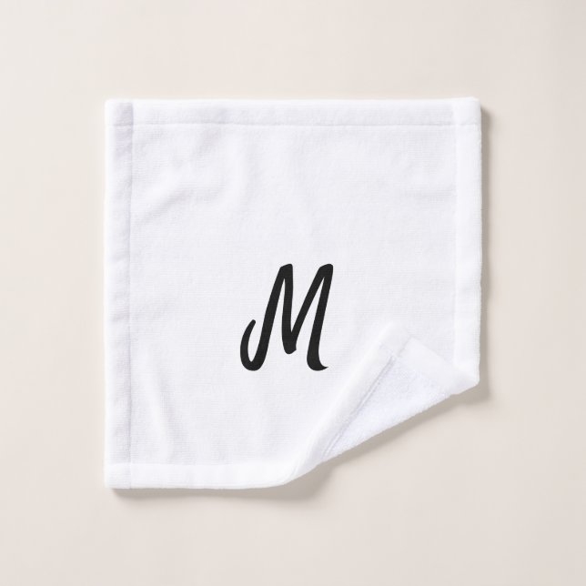 simple minimal monogram logo personalised baking   wash cloth (Wash Cloth)