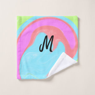 simple minimal monogram logo personalised baking wash cloth
