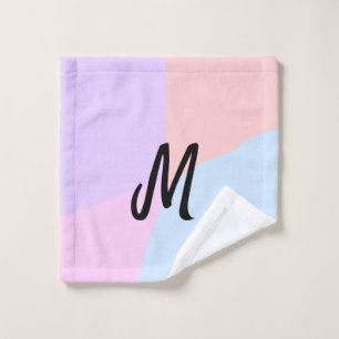simple minimal monogram logo personalised baking wash cloth