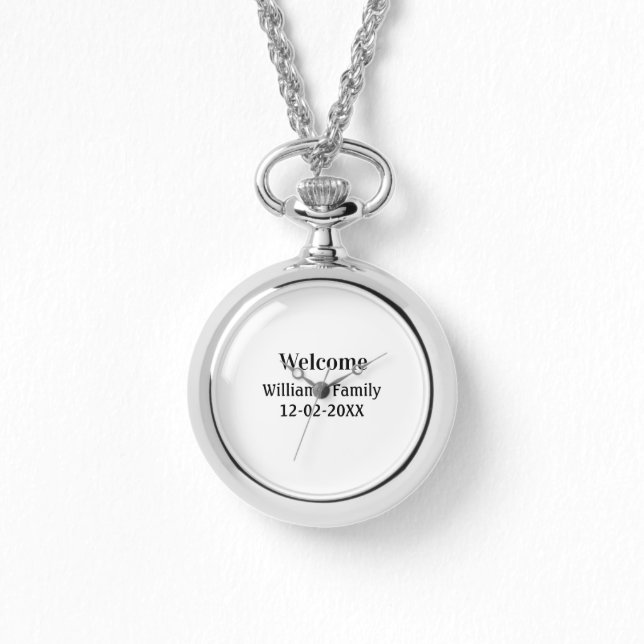 simple minimal monogram logo personalised baking   watch (Front)