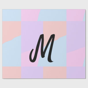 simple minimal monogram logo personalised baking wrapping paper