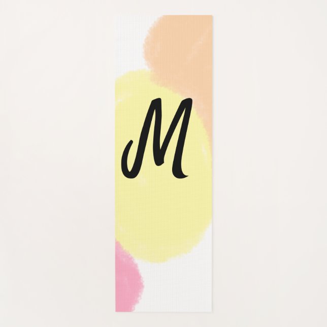 simple minimal monogram logo personalised baking   yoga mat (Front)