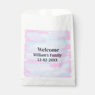 simple minimal monogram logo personalised welcome favour bags