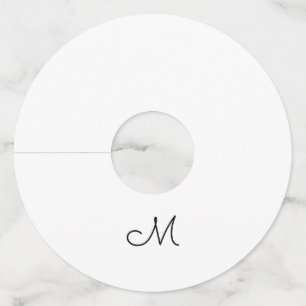 simple minimal monogram logo personalised wine ch glass tag