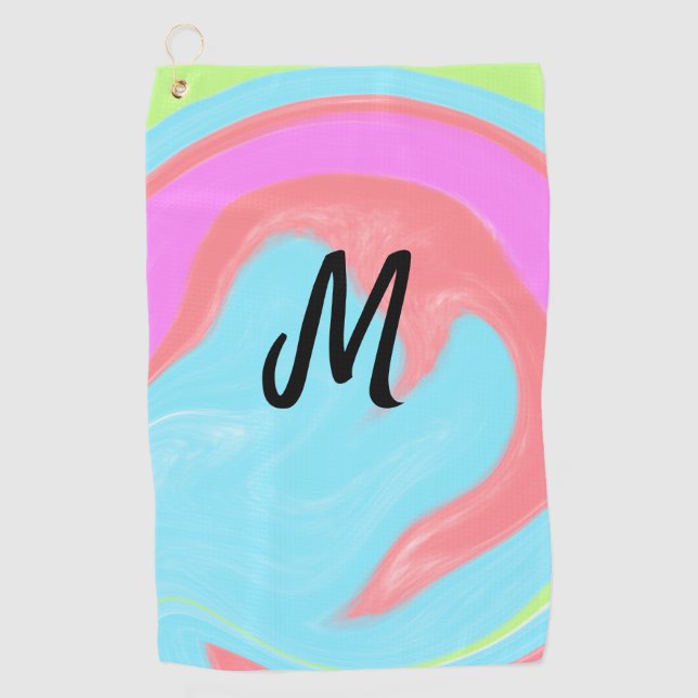 simple minimal monogram logo personalized baking   golf towel (Front)