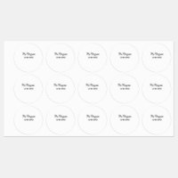 simple minimal monogram mrs Mr name date year Thro