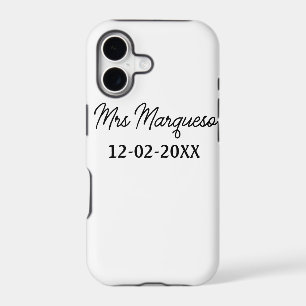 simple minimal monogram mrs Mr name date year Thro