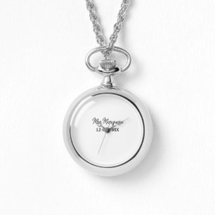 simple minimal monogram mrs Mr name date year Thro Watch