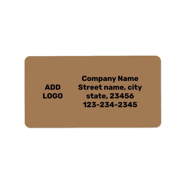 simple minimal name here custom LOGO SHIPPING Labe Label (Front)