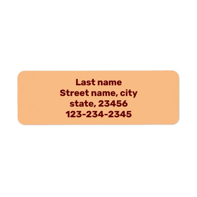 simple minimal name here custom shipping label (Front)