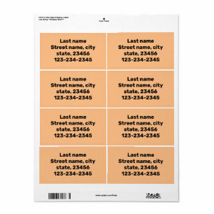 simple minimal name here custom shipping label