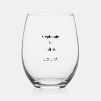 Simple Minimal Newlyweds Custom Name Wedding Favou