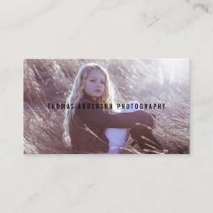 Simple Minimal Overlay Photography   Business Card