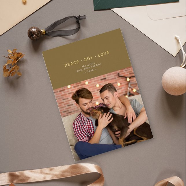 Simple Minimal Peace Joy Love Green Gold  (Creator Uploaded)