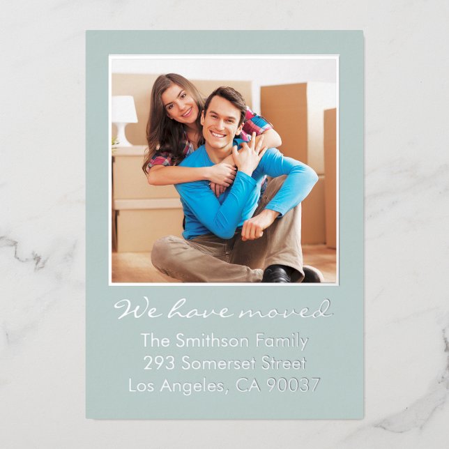   Simple Minimal Personalised Moving Announcement  (Front)