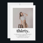 Simple Minimal Photo 30th Birthday  Invitation<br><div class="desc">Simple Minimal Photo 30th Birthday Invitation</div>