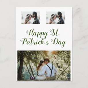 Simple minimal photo collage happy st. patricks da postcard