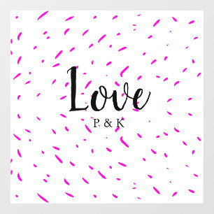 Simple minimal pink abstract love background name