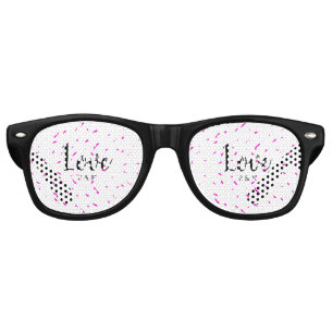 Simple minimal pink abstract love background name retro sunglasses